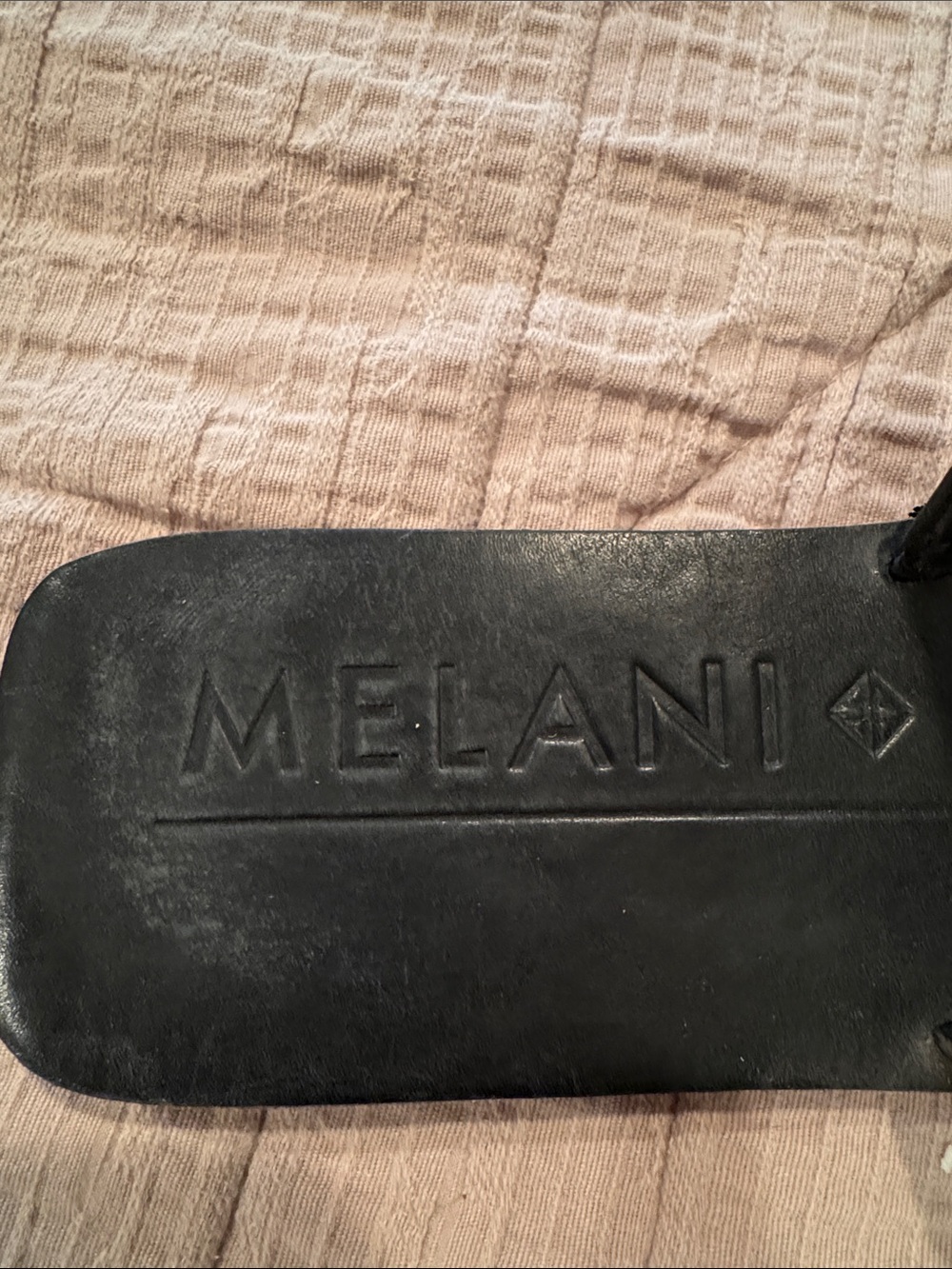 Black Studded Leather Slide Sandals - Picture 2 of 5